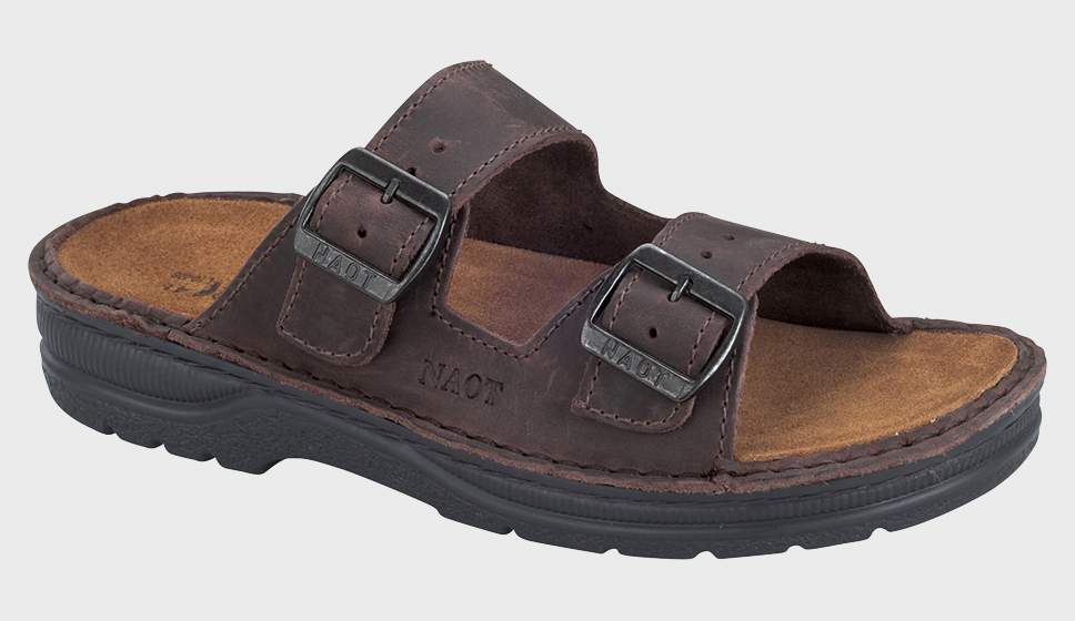 Naot Men\'s Mikael Slide Sandals in Brown Crazy Horse Leather US Size M13 Naot Men main image 3