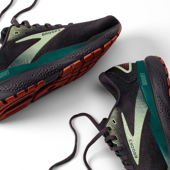 Brooks Ghost 16 (Men's) - Blackened Pearl/June Bug/Green