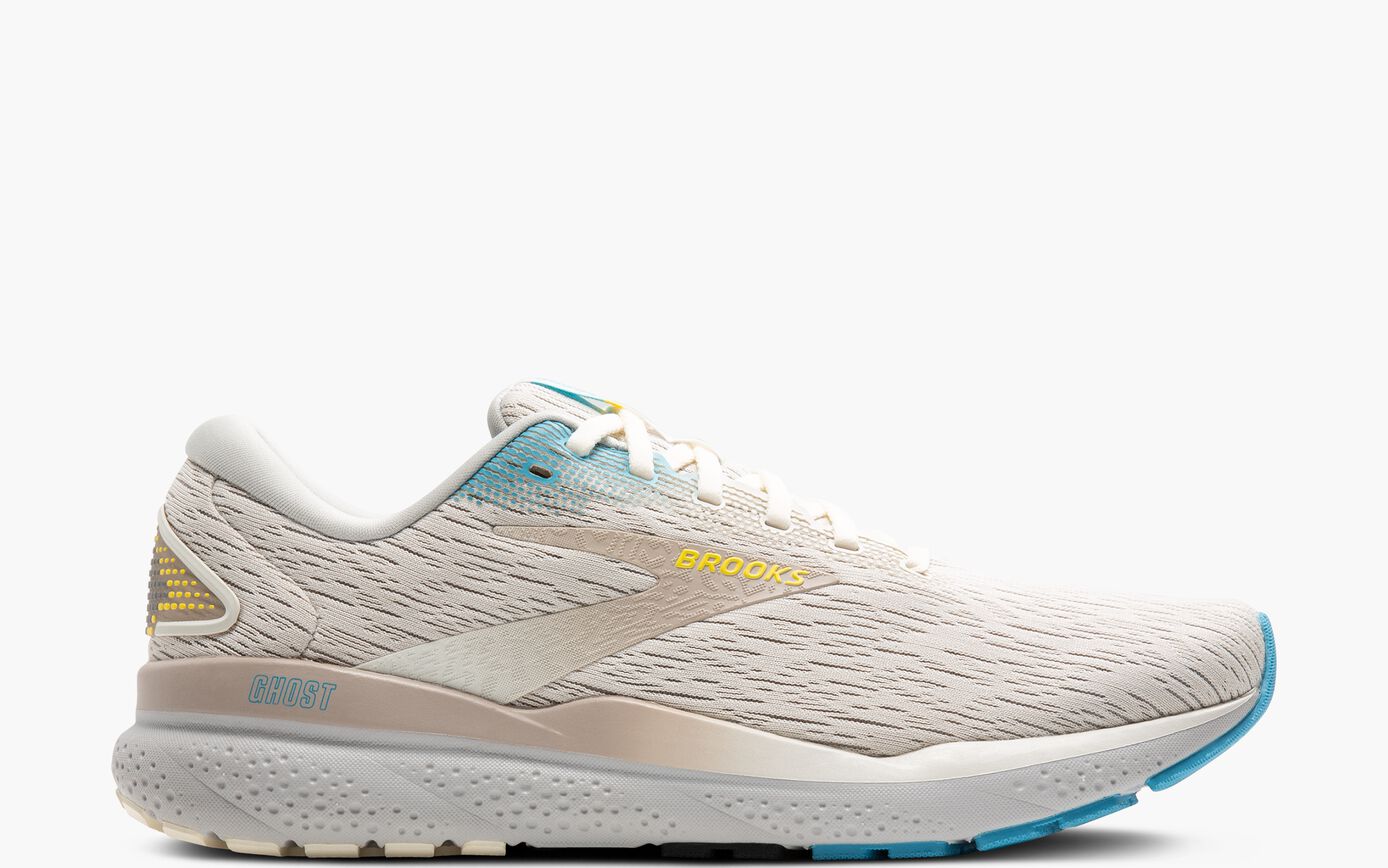 Brooks Ghost 16 (Men's) - Coconut/Blue/Yellow