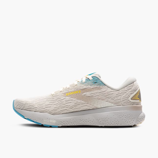 Brooks Ghost 16 (Men's) - Coconut/Blue/Yellow