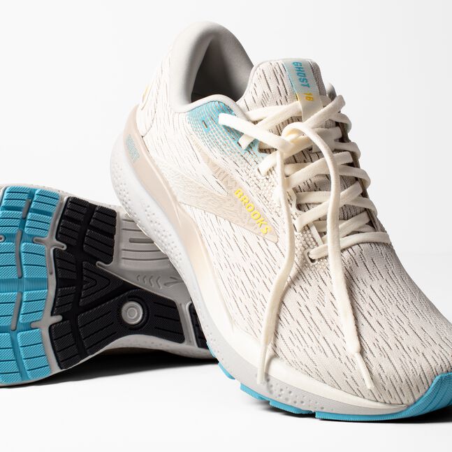 Brooks Ghost 16 (Men's) - Coconut/Blue/Yellow