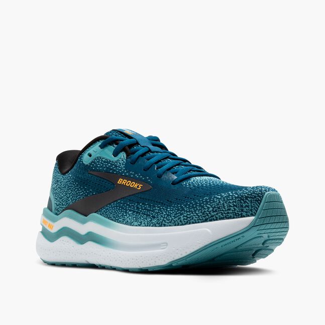 Brooks Ghost Max 2 (Men's) - Moroccan Blue/Aqua/Orange Pop