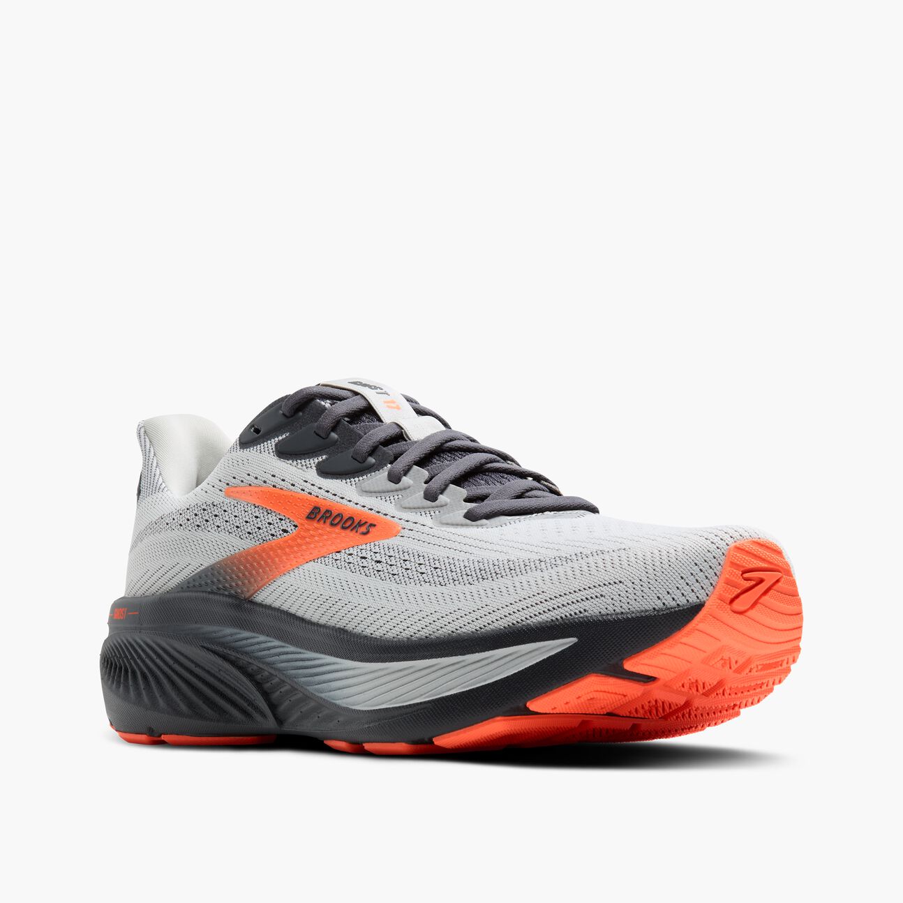 Brooks Ghost 17 (Men's) - Oyster Mushroom/Orange/Ebony