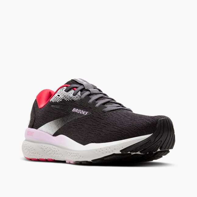 Brooks Ghost 16 (Women's) - Black/Ebony/Raspberry