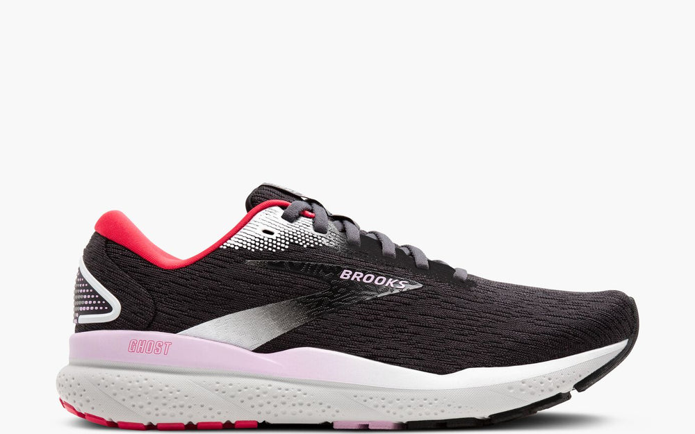 Brooks Ghost 16 (Women's) - Black/Ebony/Raspberry