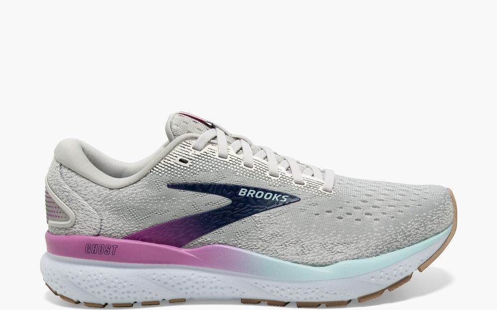 Brooks Ghost 16 (Women's) - White/Grey/Estate Blue