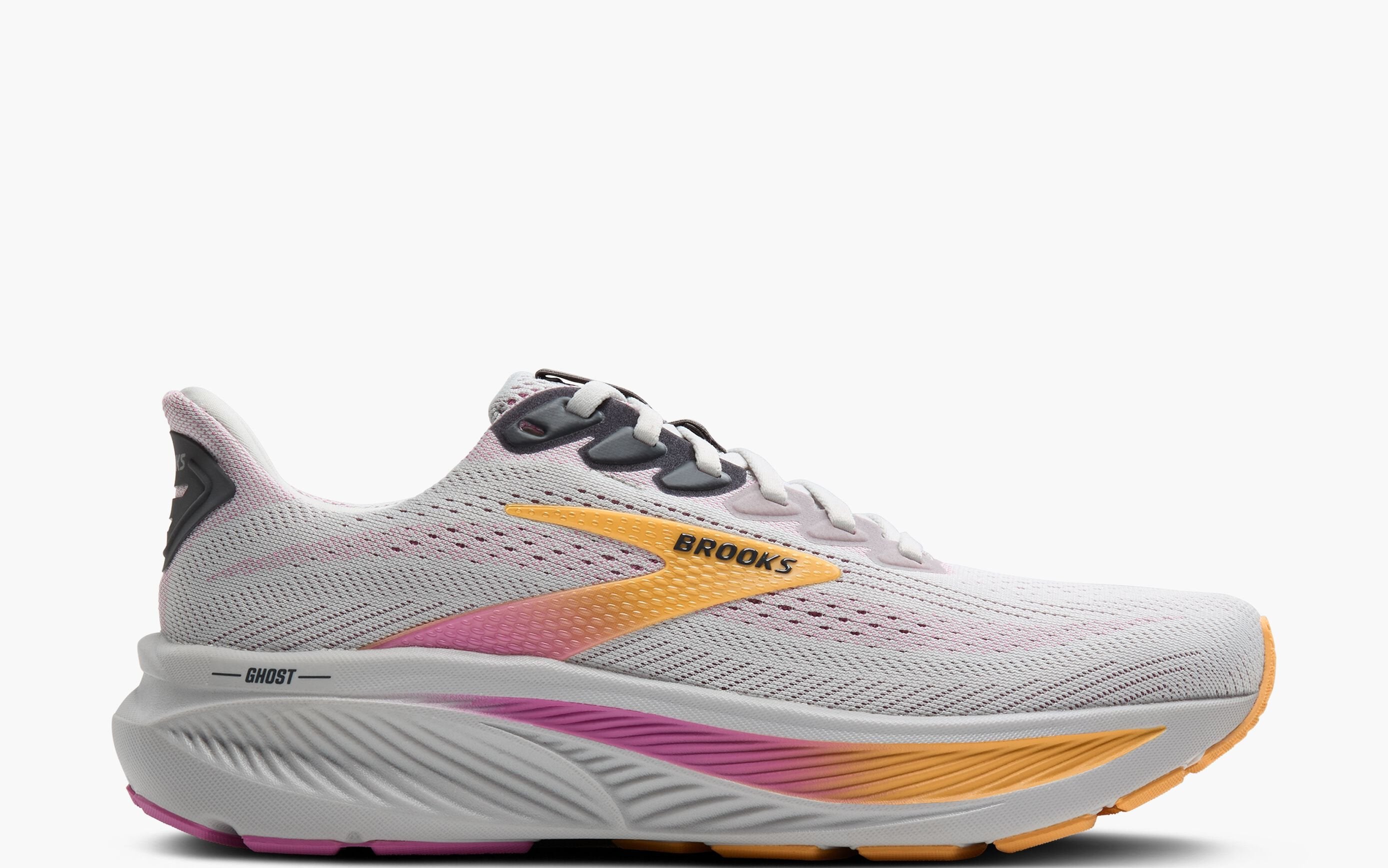 Brooks Ghost 17 (Women's) - Oyster/Apricot/Pink