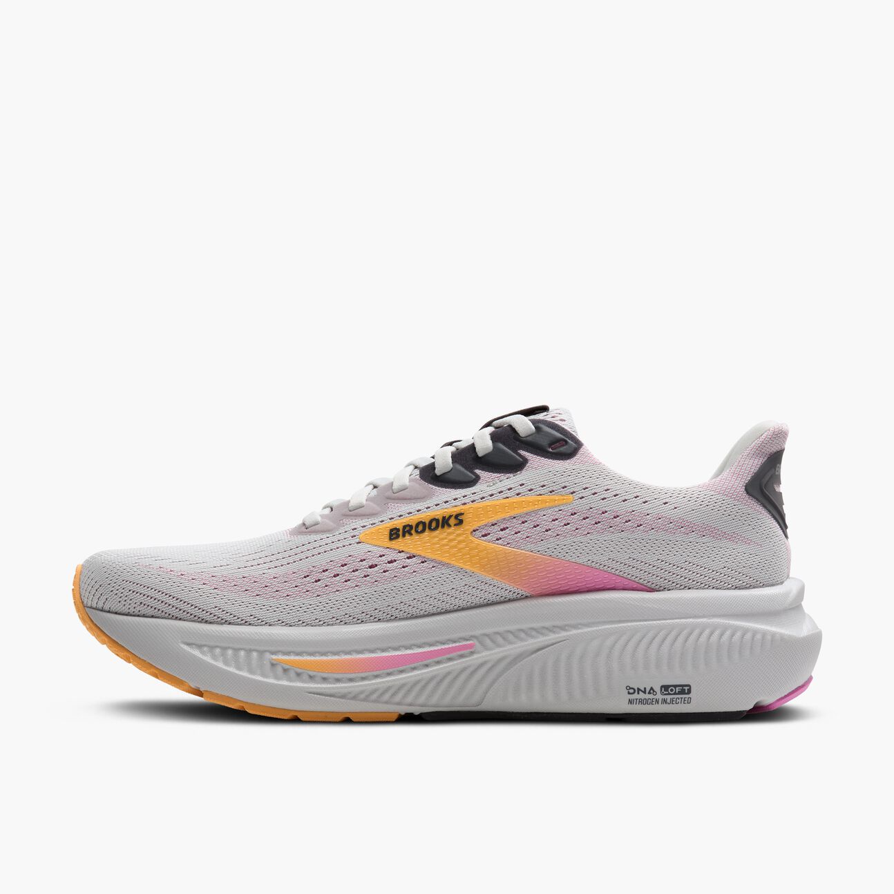 Brooks Ghost 17 (Women's) - Oyster/Apricot/Pink