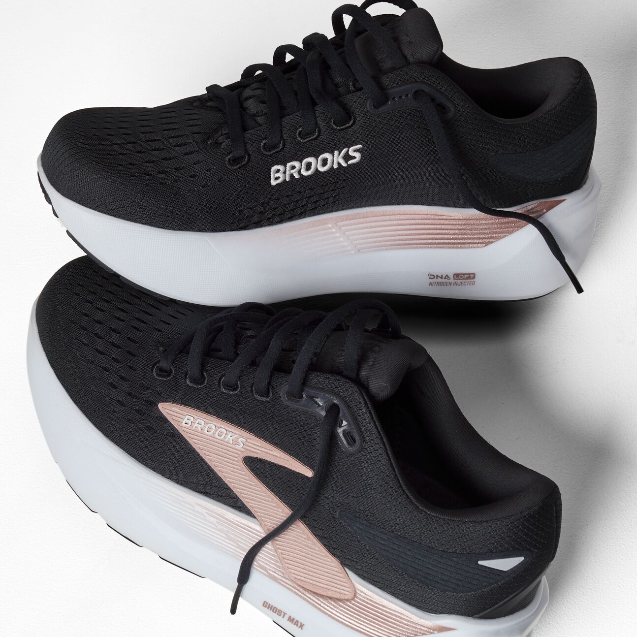 Brooks Ghost Max 3 (Women's) - Black/Black/Rose Gold