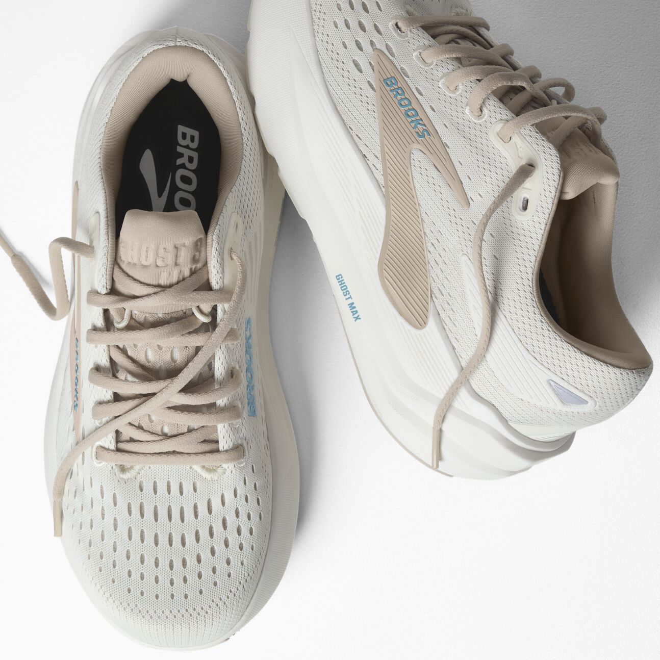 Brooks Ghost Max 3 (Women's) - Coconut/Chateau Grey/Blue