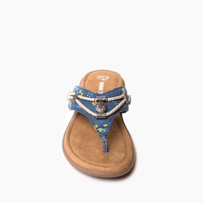 Minnetonka Silverthorne Sandal (Women's) - Floral Denim