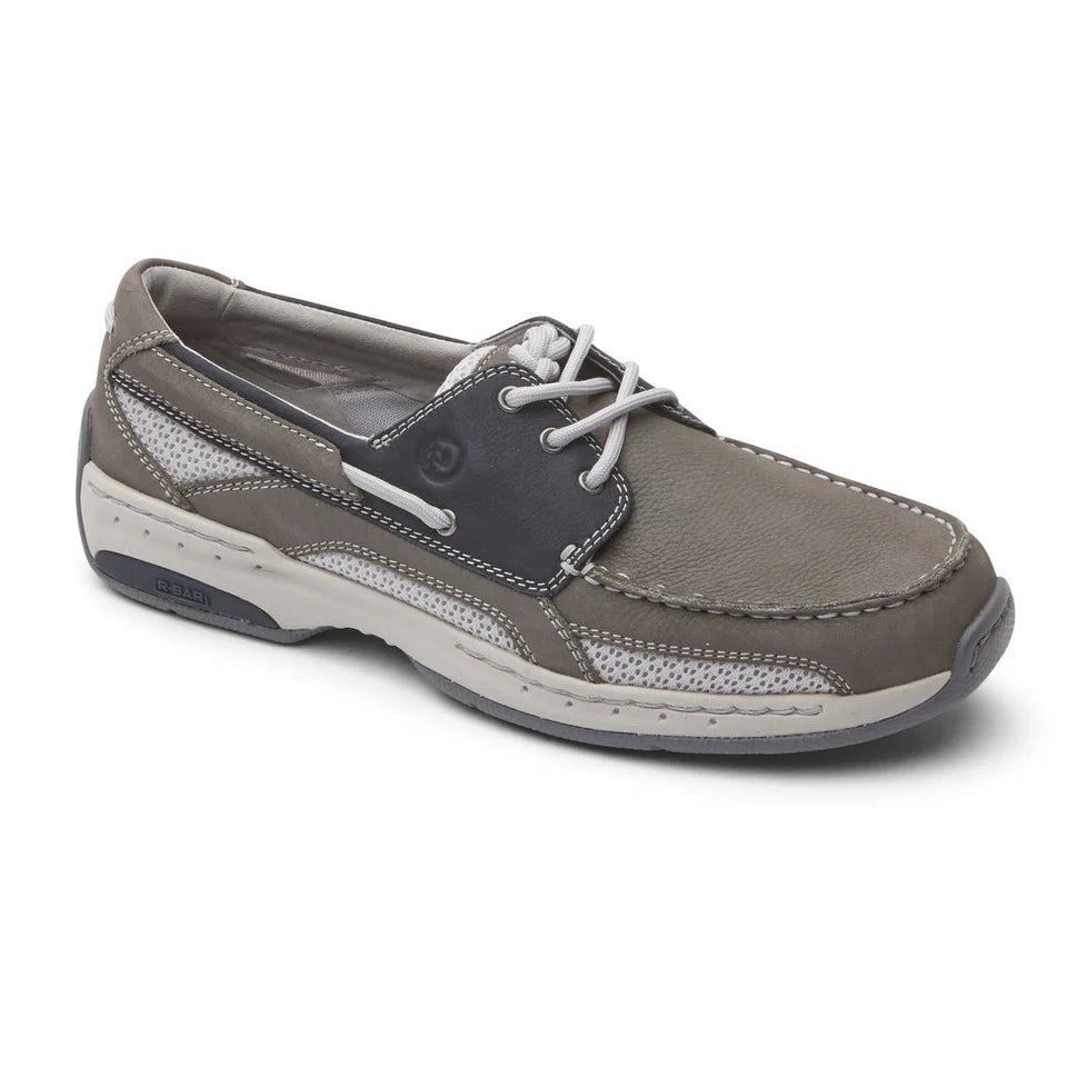 Dunham Captain Boat Shoe (Men's) - Grey/Navy Nubuck