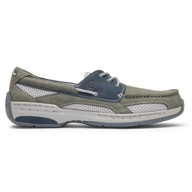 Dunham Captain Boat Shoe (Men's) - Grey/Navy Nubuck