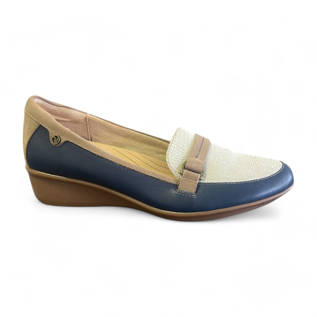 Revere Montmarte Wedge Loafer (Women's) - Blue French