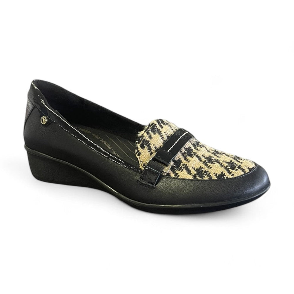 Revere Montmarte Wedge Loafer (Women's) - Houndstooth