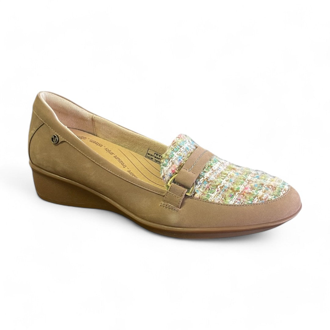 Revere Montmarte Wedge Loafer (Women's) - Toffe Nubuck