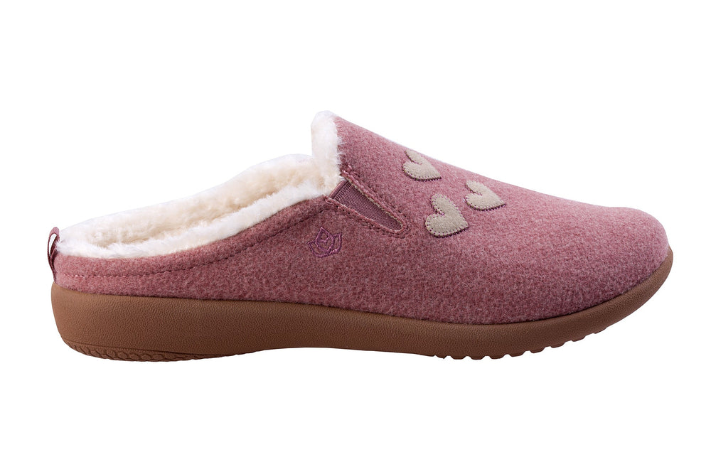 Spenco Evie Slipper (Women's) - Dark Rose