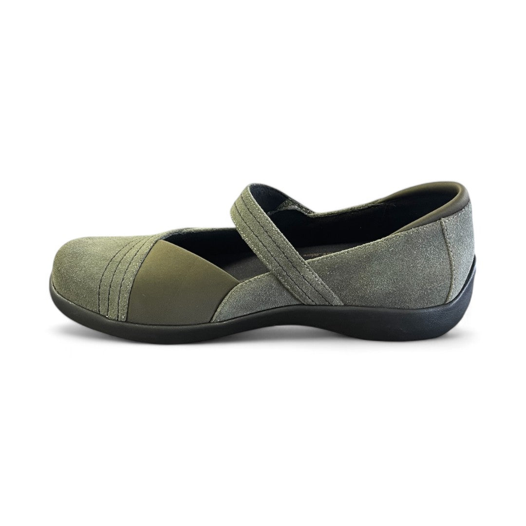 Revere Timaru Bunion Friendly Mary Jane (Women's) - Moss Suede