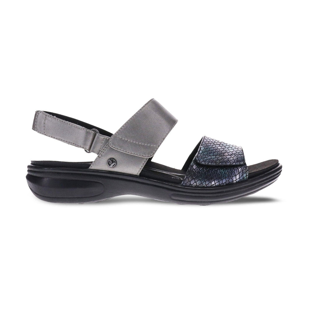 Revere Como Back Strap Leather Sandals (Women's) - Slate