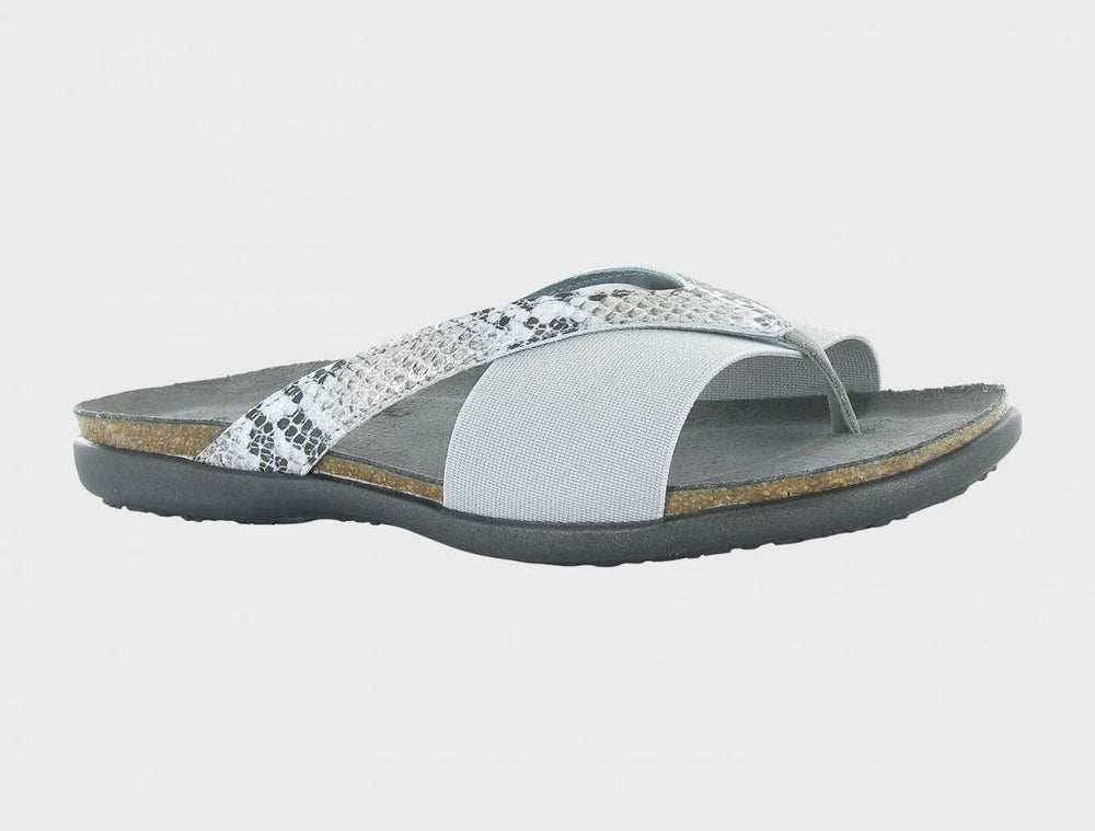 Naot Penelope (Women's) - Ice Grey Elastic/Grey Cobra Leather/Light Grey Nubuck