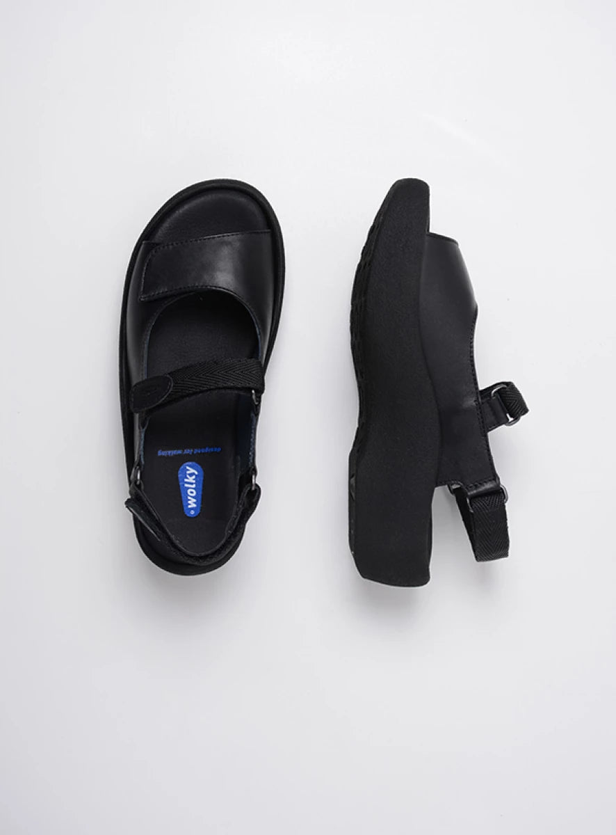 Wolky Jewel (Women's) - Black Leather